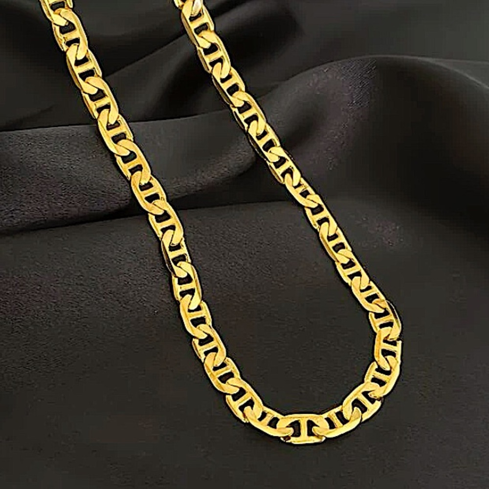 GOLD PLATED MARINER UNISEX NECKLACE - Picture 4 of 12